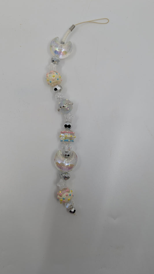 Moon Crystal Pastel Phone Charm