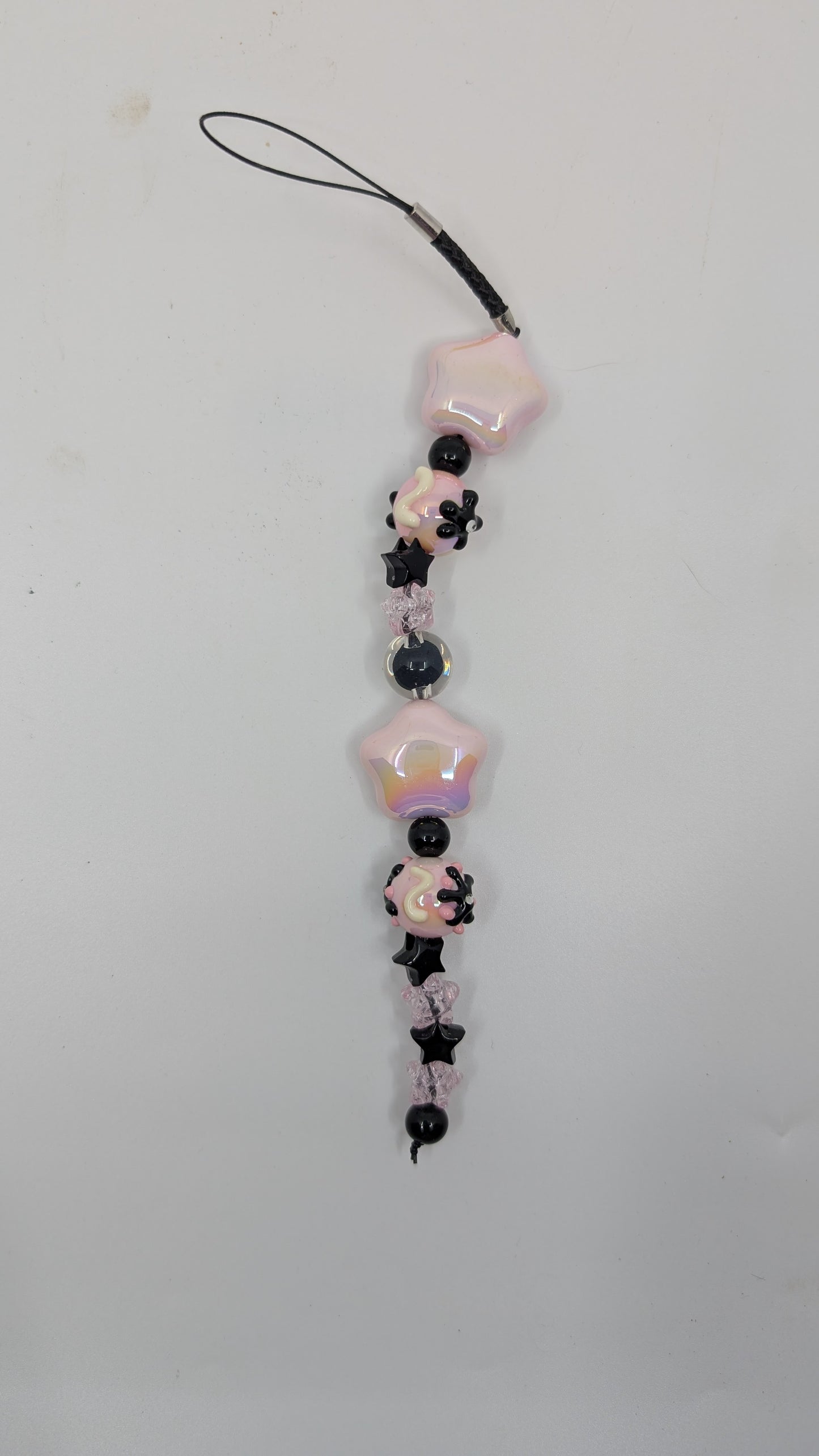 Black and Pink Phone Charm