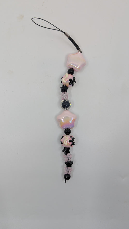Black and Pink Phone Charm