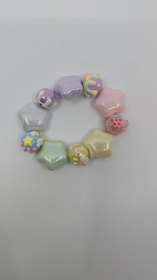 Candy Cake Pastel Rainbow Bracelet