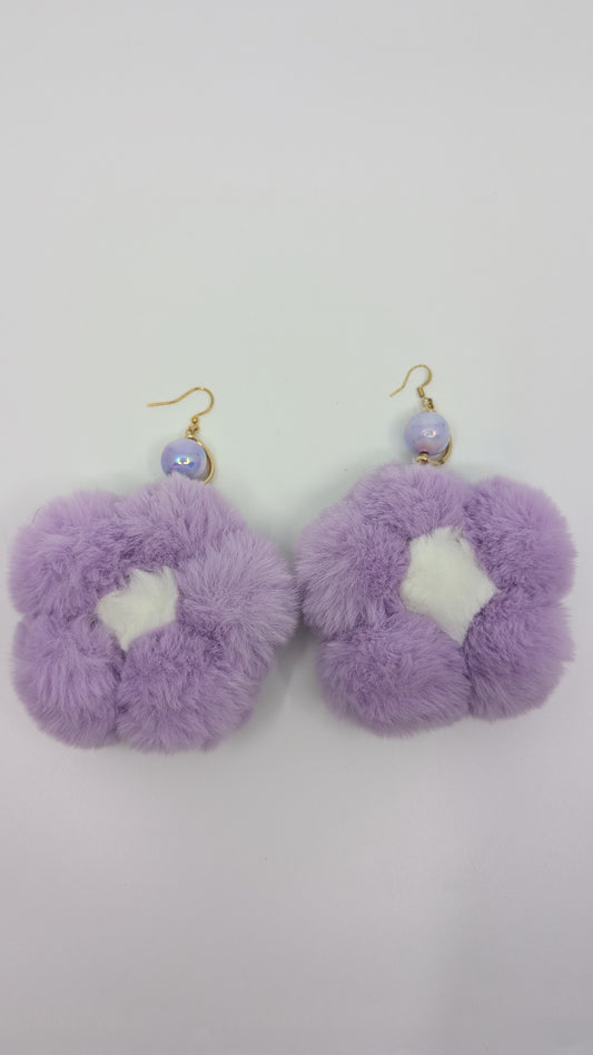 Lavender Flower Earrings