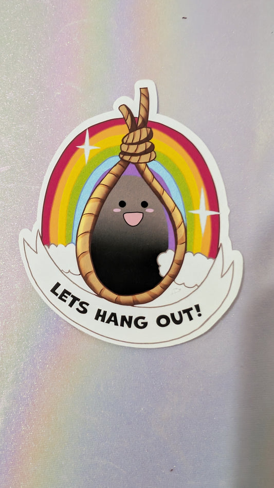 Let's hang out Sewer Slide Sticker