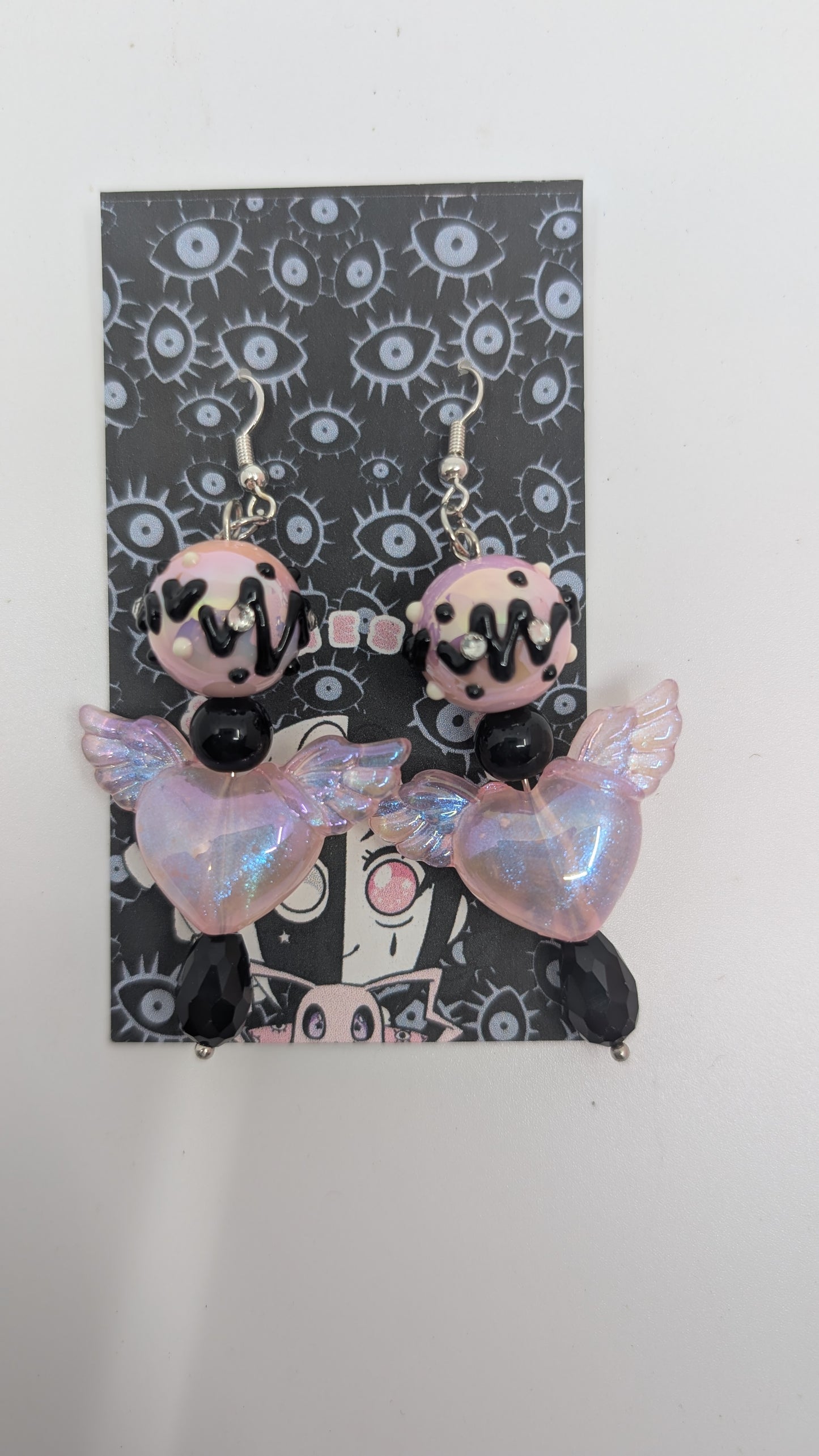 Black and Pink Premium Earrings
