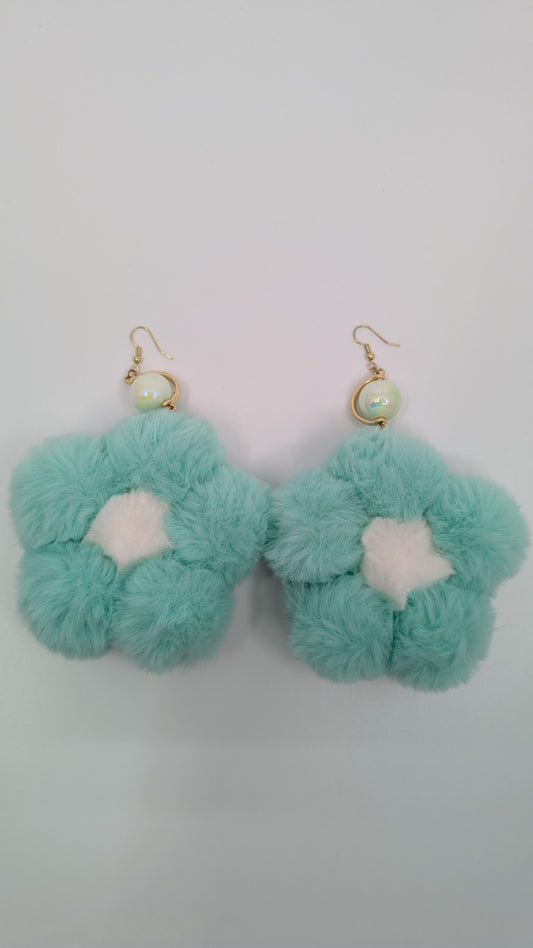 Mint Flower Earrings