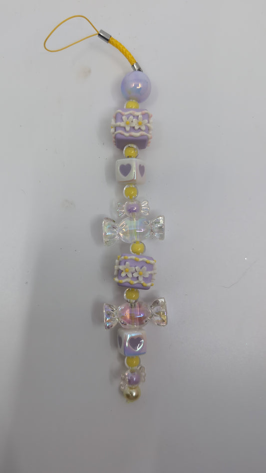 Taffy Purple and Yellow Phone Charm