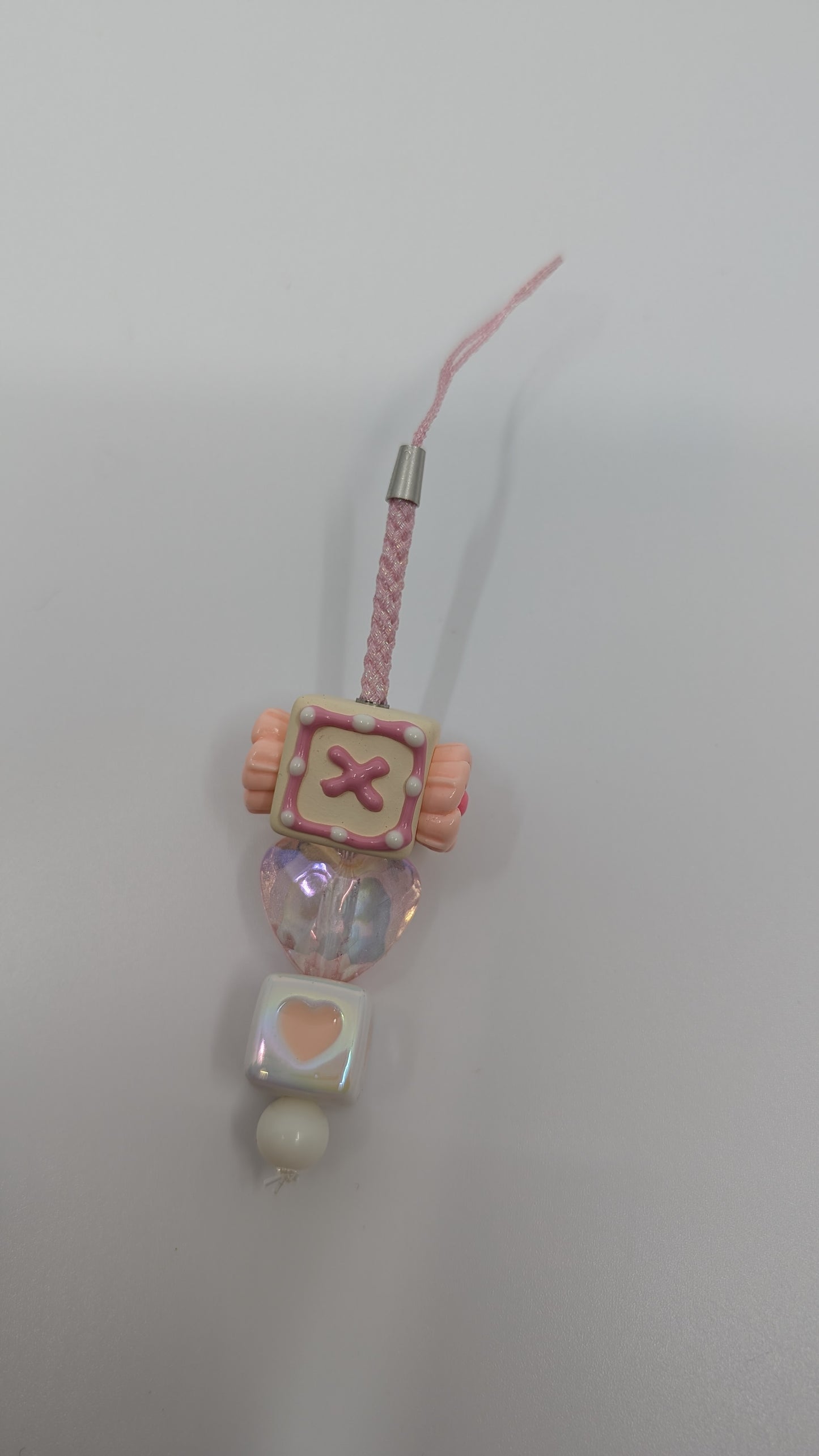 Creamy Pink Mini Phone Charm