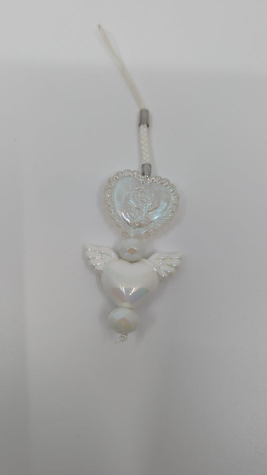 Wedding Core White Mini Phone Charm