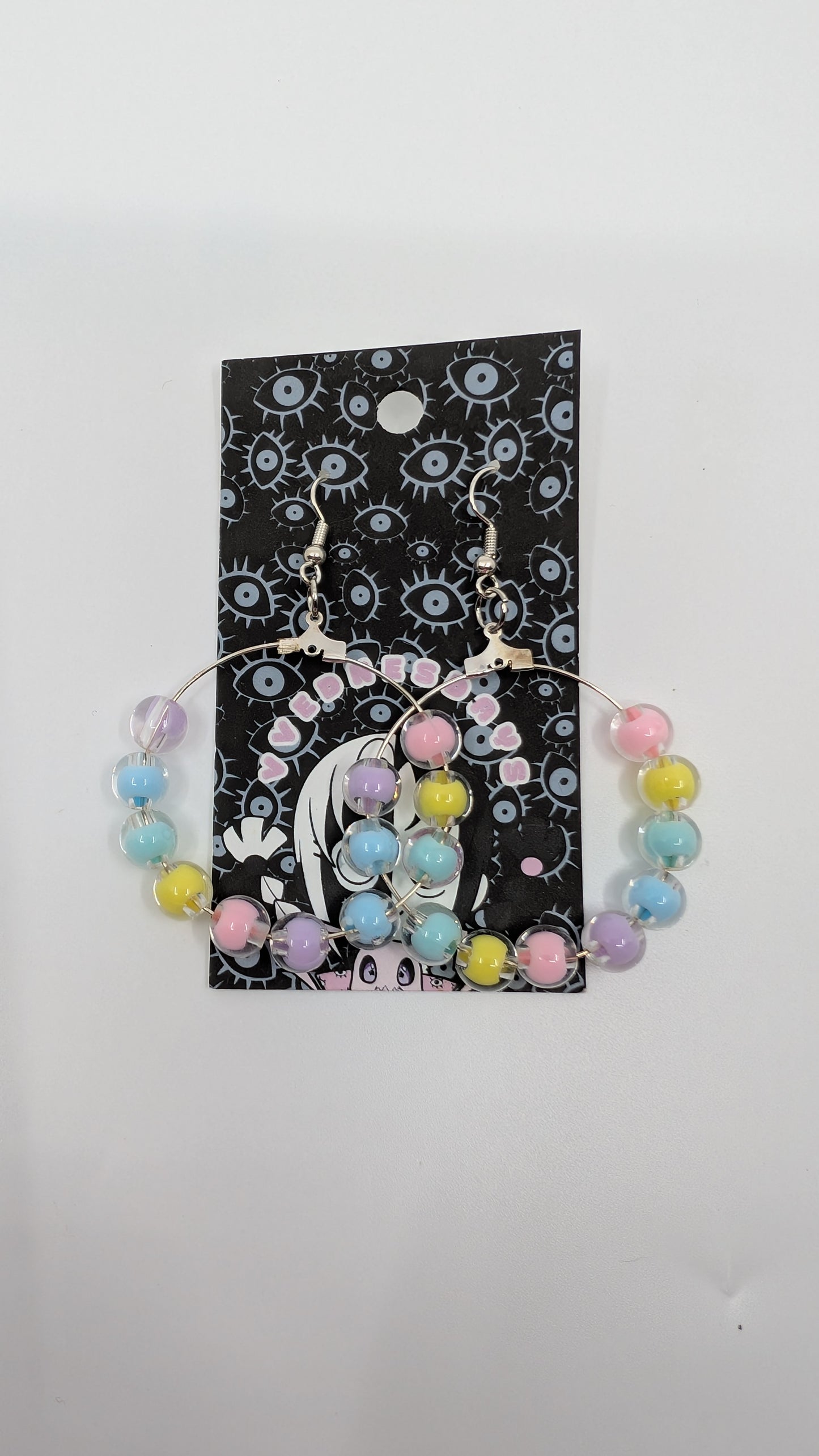 Pastel Rainbow Hoop Earrings