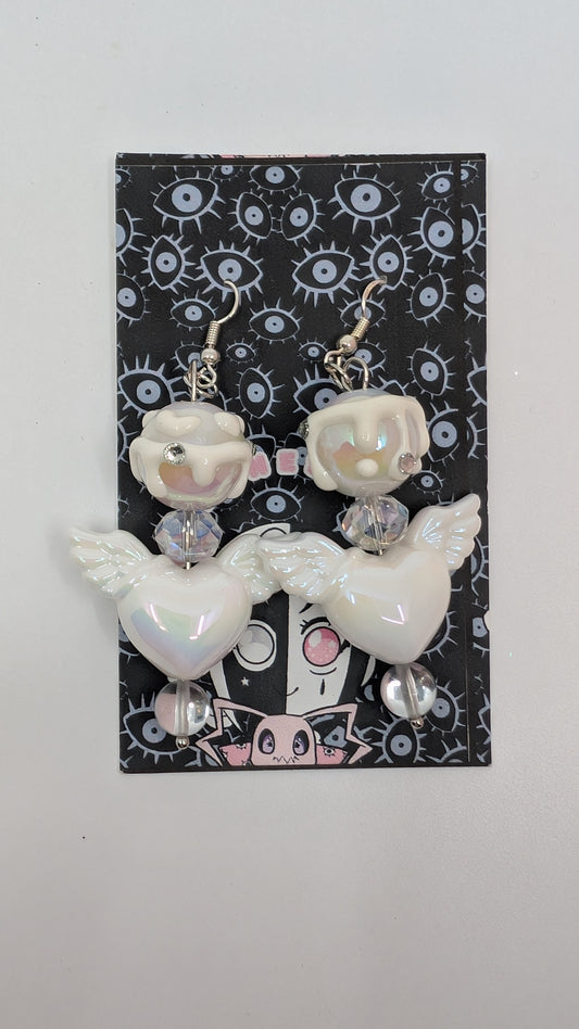 White Premium Earrings