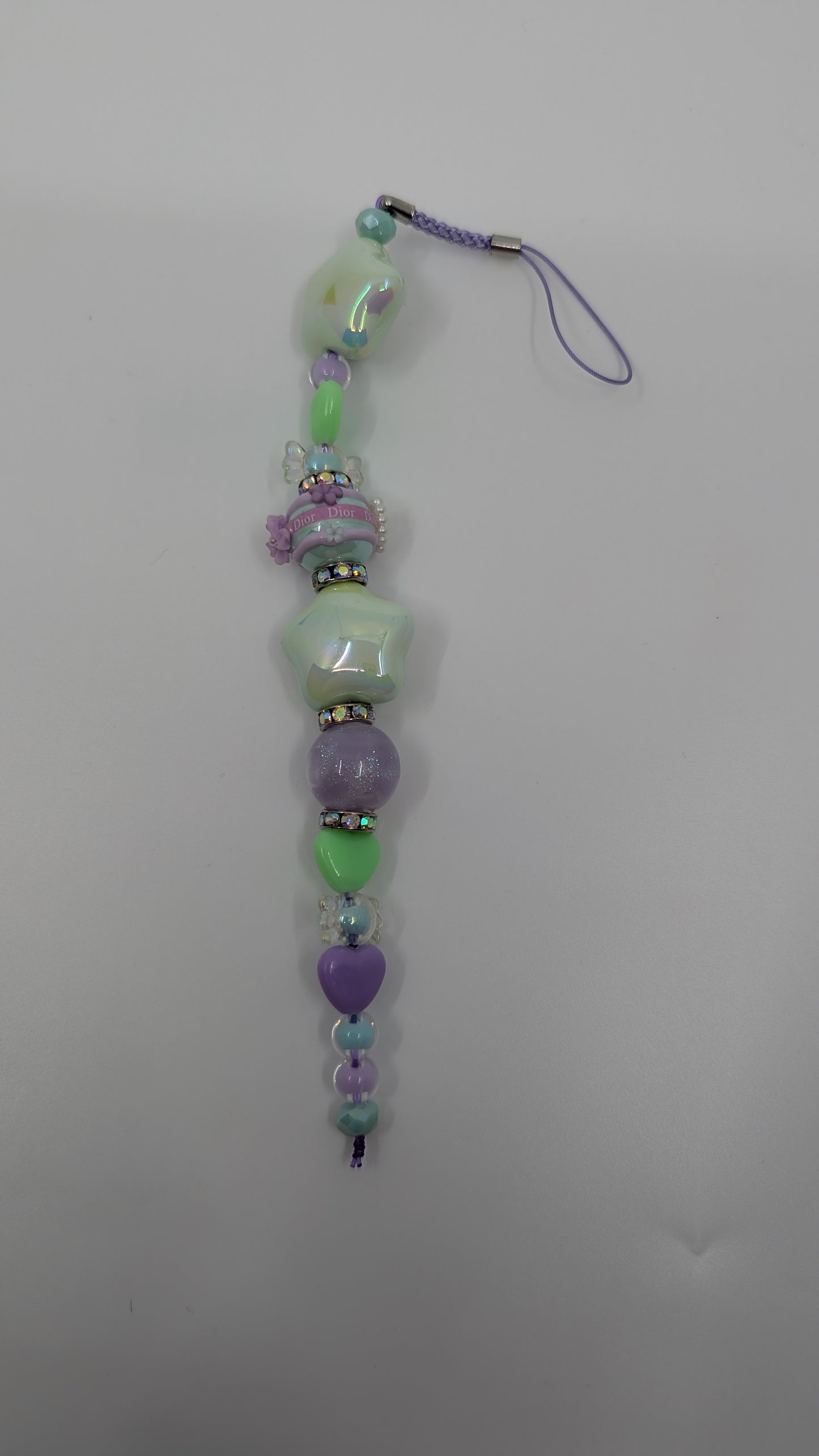 Melty Purple and Green Phone Charm