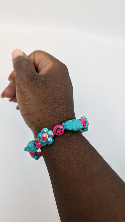 Happy Blue and Pink Bracelet