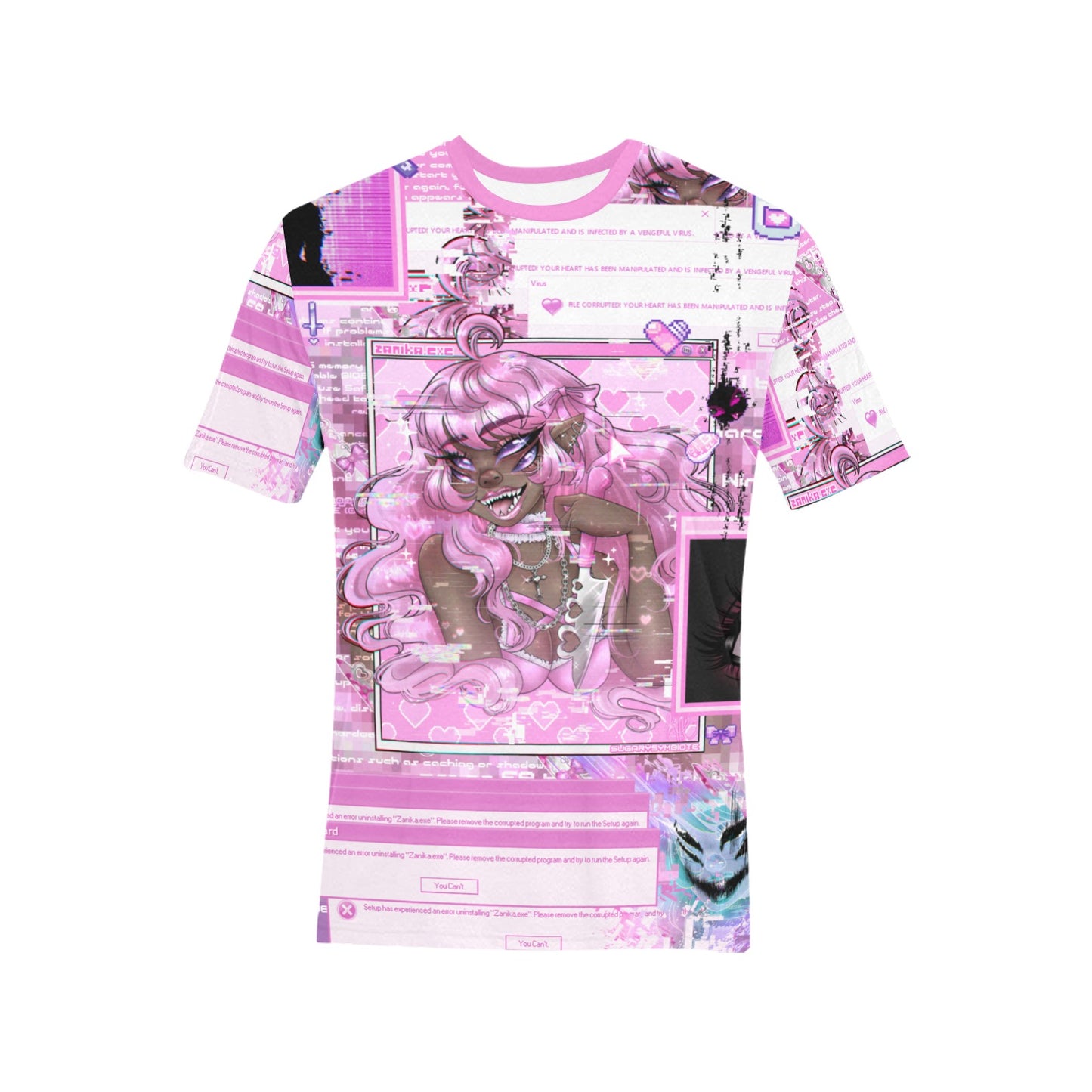 Zanika.exe T-shirt Gurokawa Glitchcore UNISEX All Over Print T-shirt