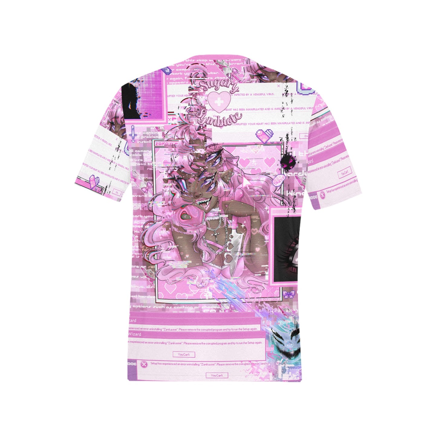 Zanika.exe T-shirt Gurokawa Glitchcore UNISEX All Over Print T-shirt